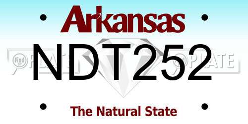 NDT252 Arkansas License Plate