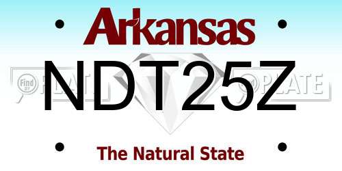 NDT25Z Arkansas License Plate