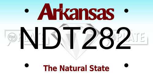 NDT282 Arkansas License Plate