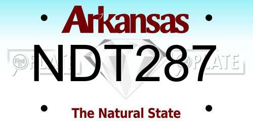 NDT287 Arkansas License Plate