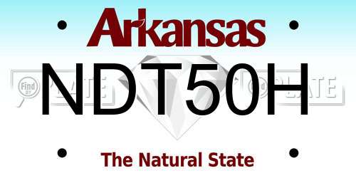 NDT50H Arkansas License Plate
