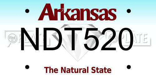 NDT520 Arkansas License Plate