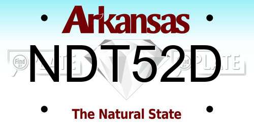 NDT52D Arkansas License Plate