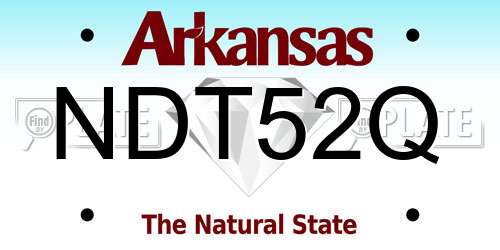 NDT52Q Arkansas License Plate
