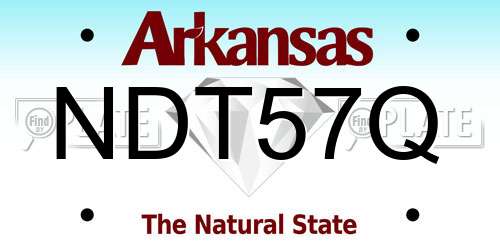 NDT57Q Arkansas License Plate