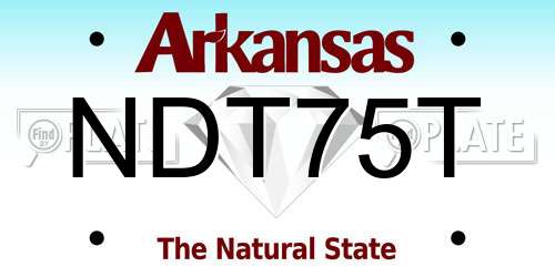 NDT75T Arkansas License Plate