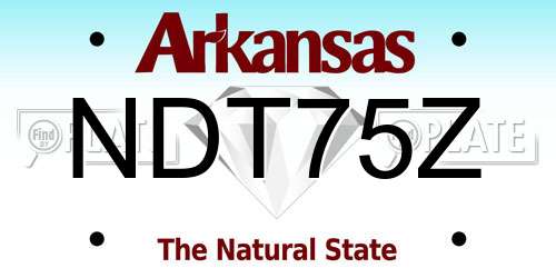NDT75Z Arkansas License Plate