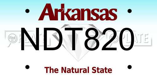 NDT820 Arkansas License Plate
