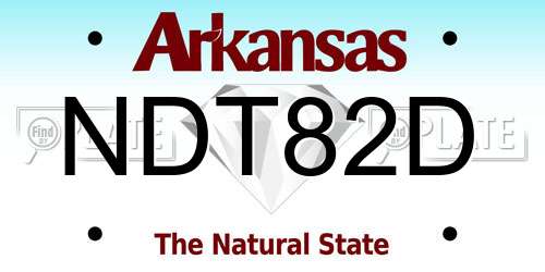 NDT82D Arkansas License Plate