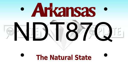 NDT87Q Arkansas License Plate