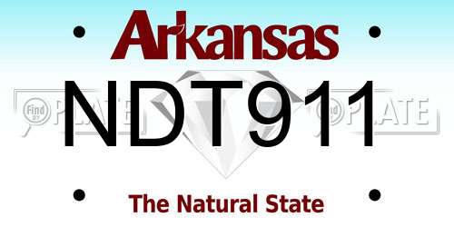 NDT911 Arkansas License Plate