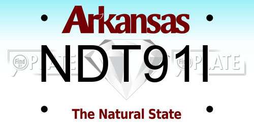 NDT91I Arkansas License Plate