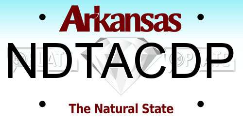 NDTACDP Arkansas License Plate