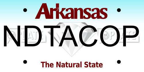 NDTACOP Arkansas License Plate