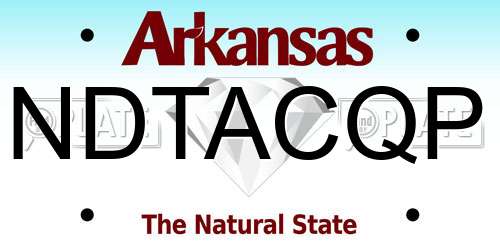 NDTACQP Arkansas License Plate