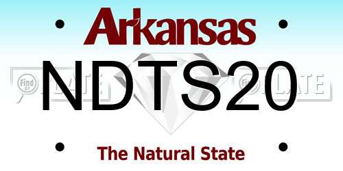 NDTS20 Arkansas License Plate