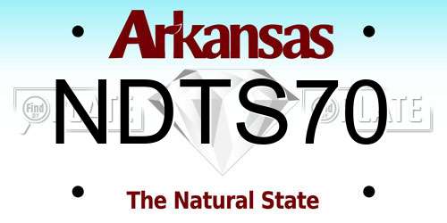 NDTS70 Arkansas License Plate