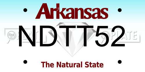 NDTT52 Arkansas License Plate
