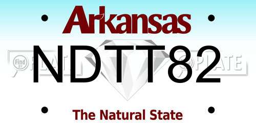 NDTT82 Arkansas License Plate