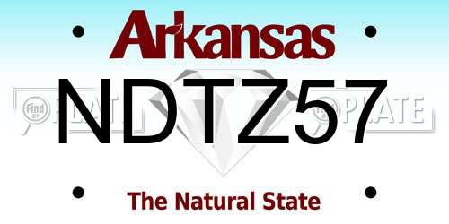 NDTZ57 Arkansas License Plate