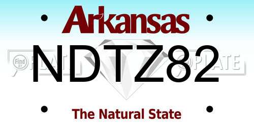 NDTZ82 Arkansas License Plate