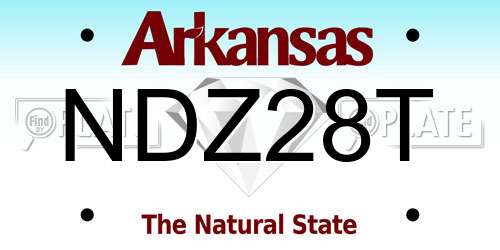 NDZ28T Arkansas License Plate