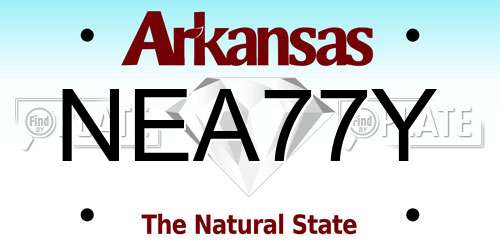 NEA77Y Arkansas License Plate