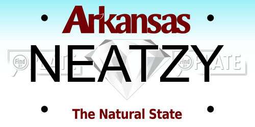 NEATZY Arkansas License Plate