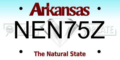 NEN75Z Arkansas License Plate