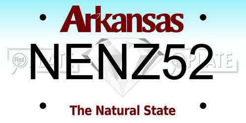 NENZ52 Arkansas License Plate