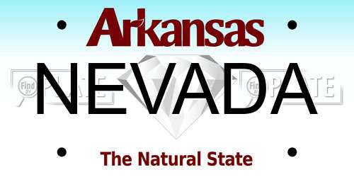 NEVADA Arkansas License Plate