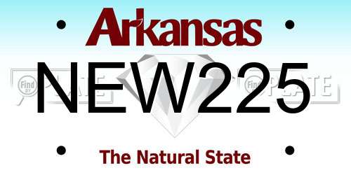 NEW225 Arkansas License Plate
