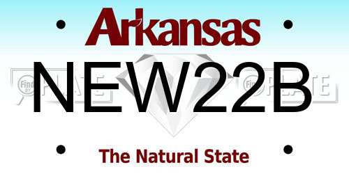 NEW22B Arkansas License Plate