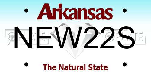 NEW22S Arkansas License Plate