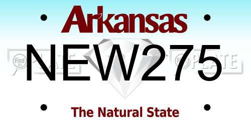 NEW275 Arkansas License Plate