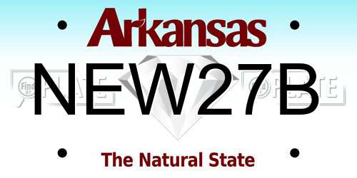 NEW27B Arkansas License Plate