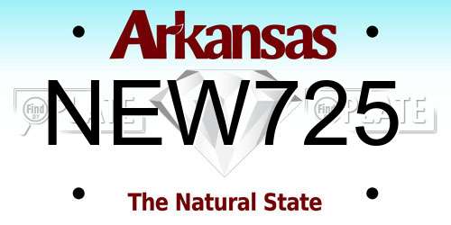 NEW725 Arkansas License Plate
