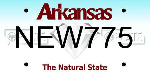NEW775 Arkansas License Plate