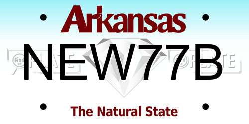 NEW77B Arkansas License Plate