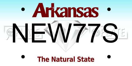 NEW77S Arkansas License Plate