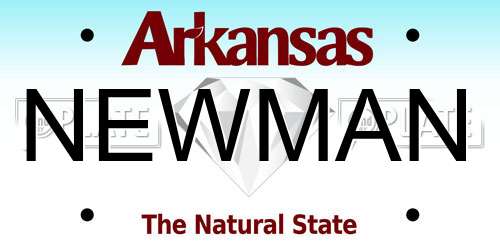 NEWMAN Arkansas License Plate