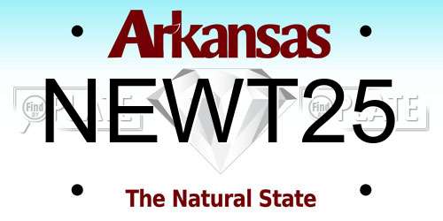 NEWT25 Arkansas License Plate