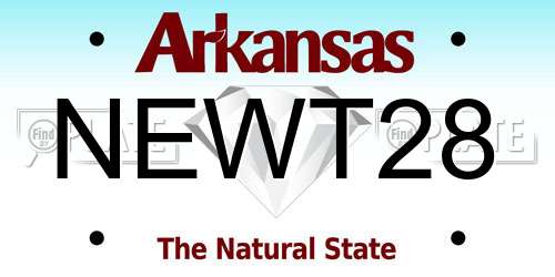 NEWT28 Arkansas License Plate