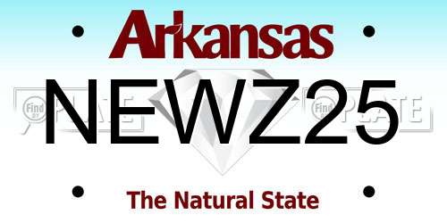 NEWZ25 Arkansas License Plate