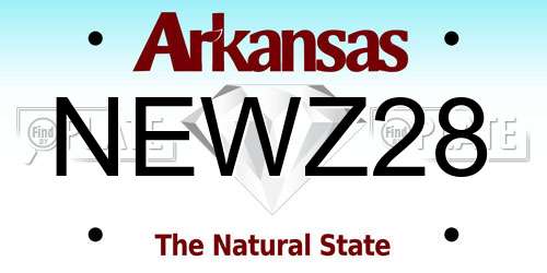 NEWZ28 Arkansas License Plate