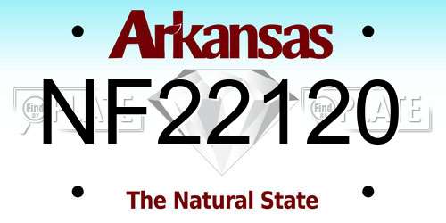 NF22120 Arkansas License Plate