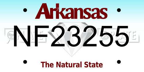 NF23255 Arkansas License Plate