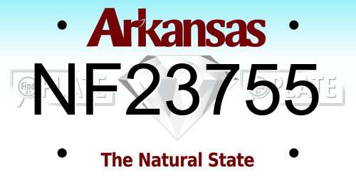 NF23755 Arkansas License Plate
