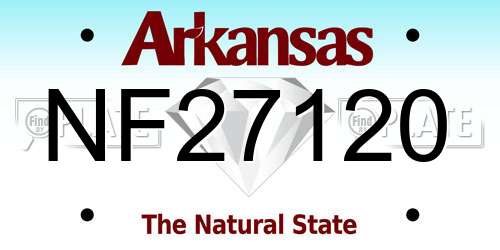 NF27120 Arkansas License Plate