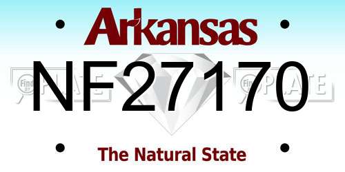 NF27170 Arkansas License Plate